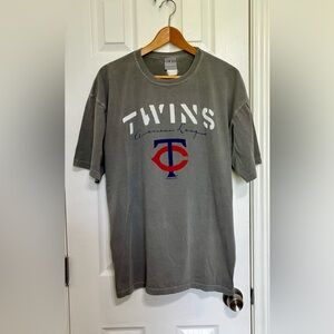 Minnesota Twins Faded Gray Graphic Tee
